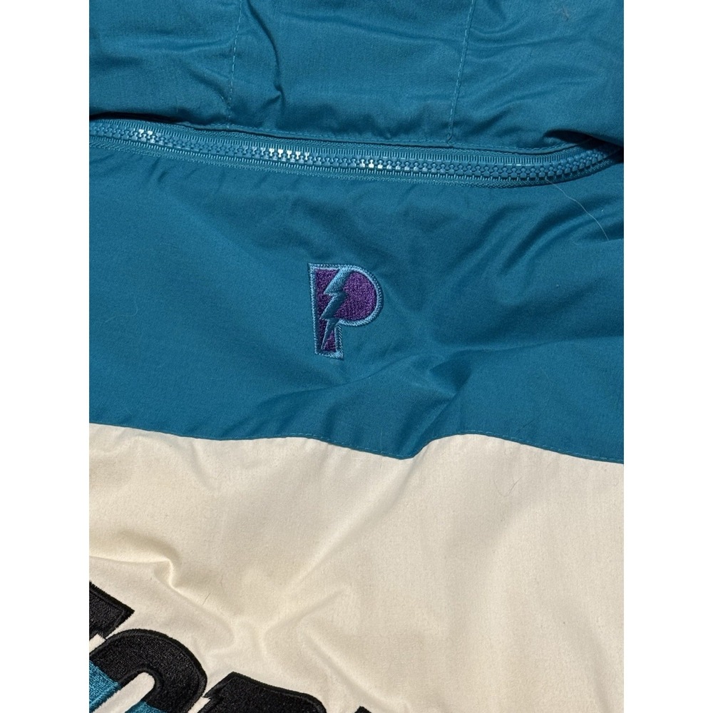 Vintage 90s Charlotte Hornets Pro Player NBA Jacket Puffer Coat Rare Men's Large - Picture 10 of 14